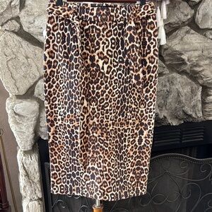 One 5 One Brown and Black Midi Pencil Skirt